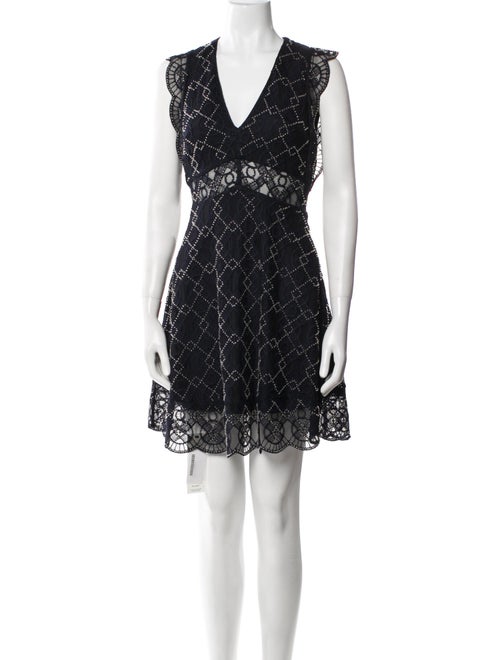 Sandro Lace Pattern Mini Dress