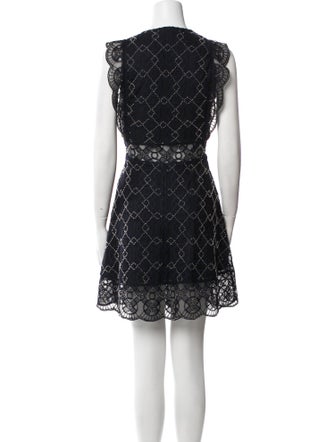 Sandro Lace Pattern Mini Dress