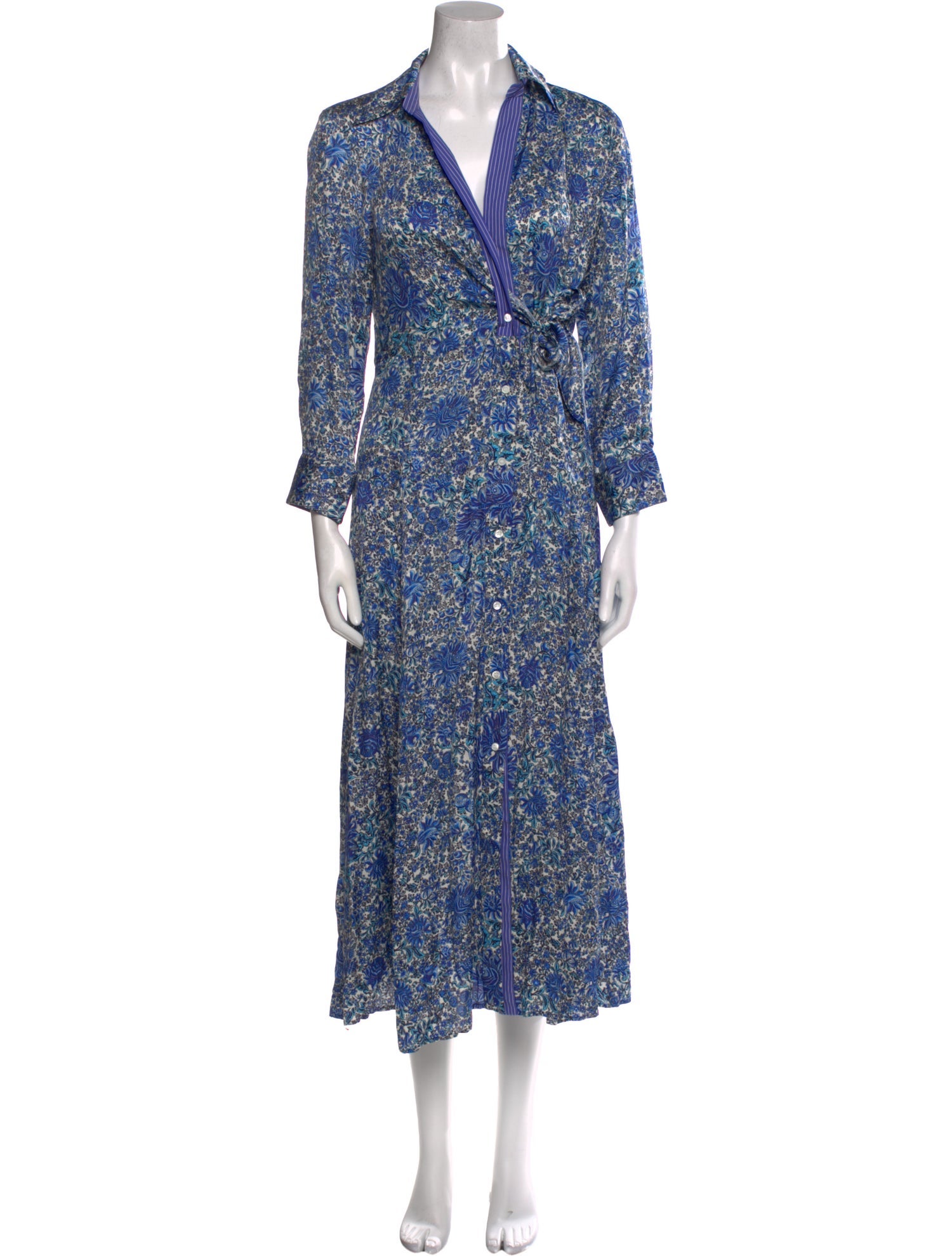 Sandro Floral Print Long Dress