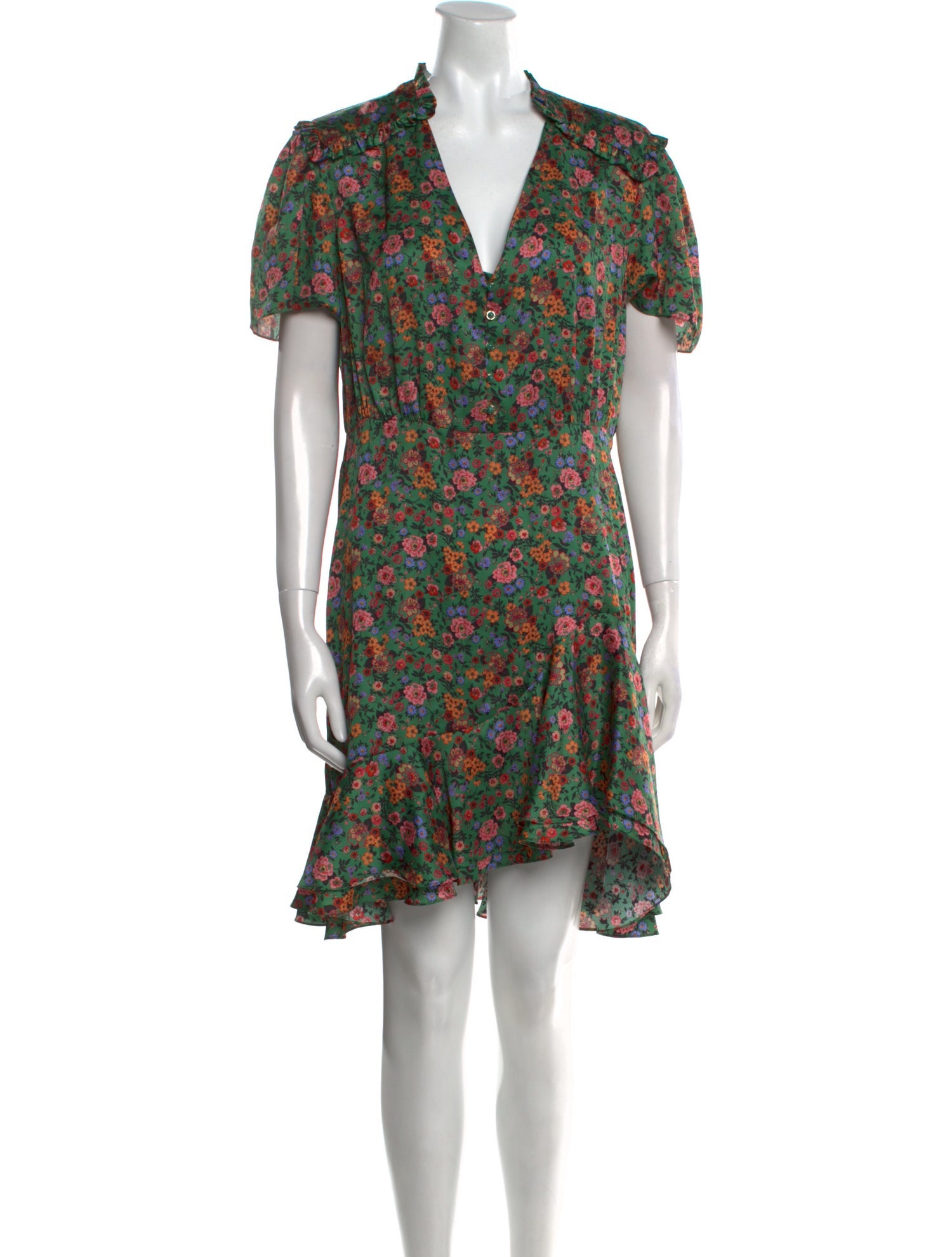 Sandro Floral Print Knee-Length Dress