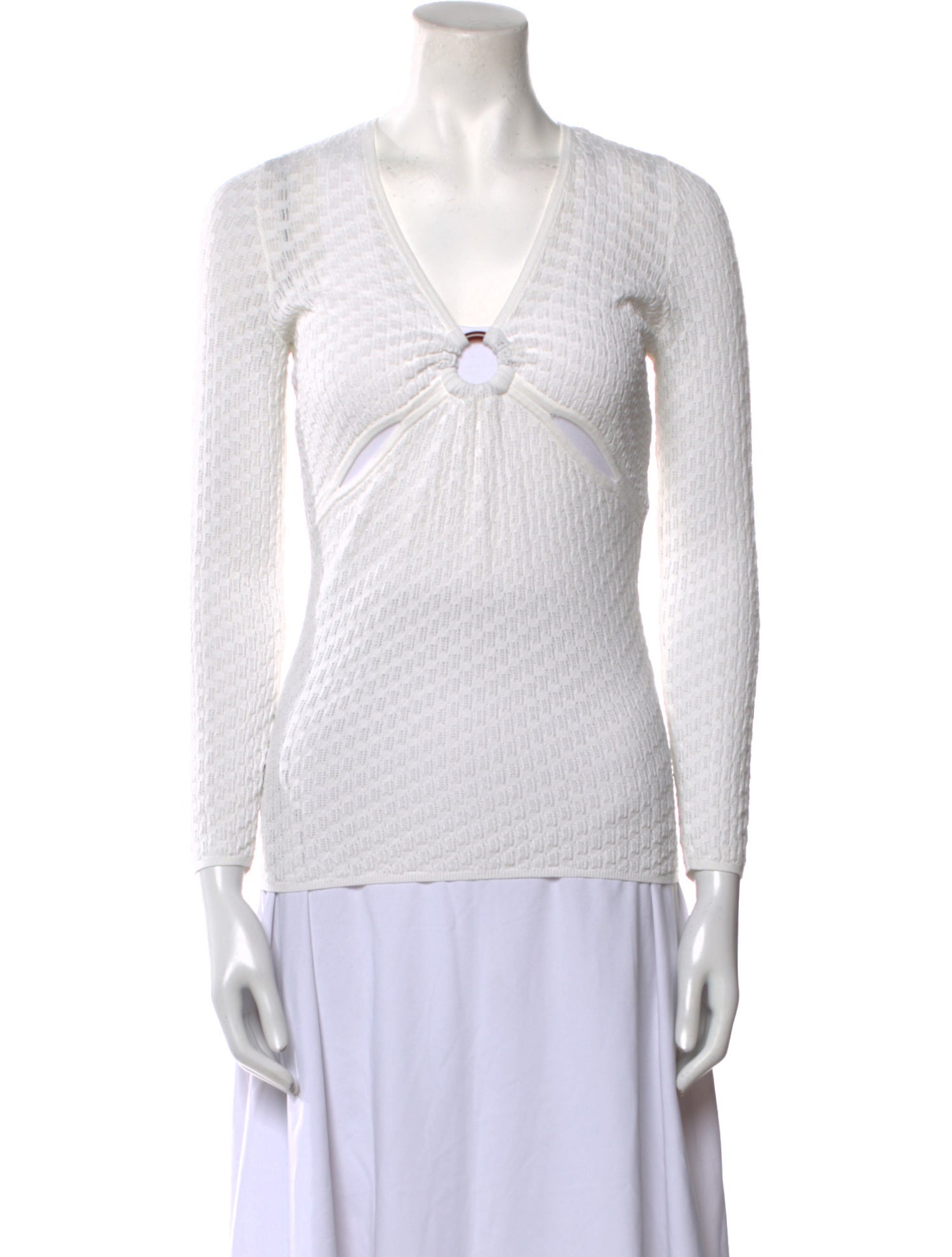 Sandro V-Neck Long Sleeve Top