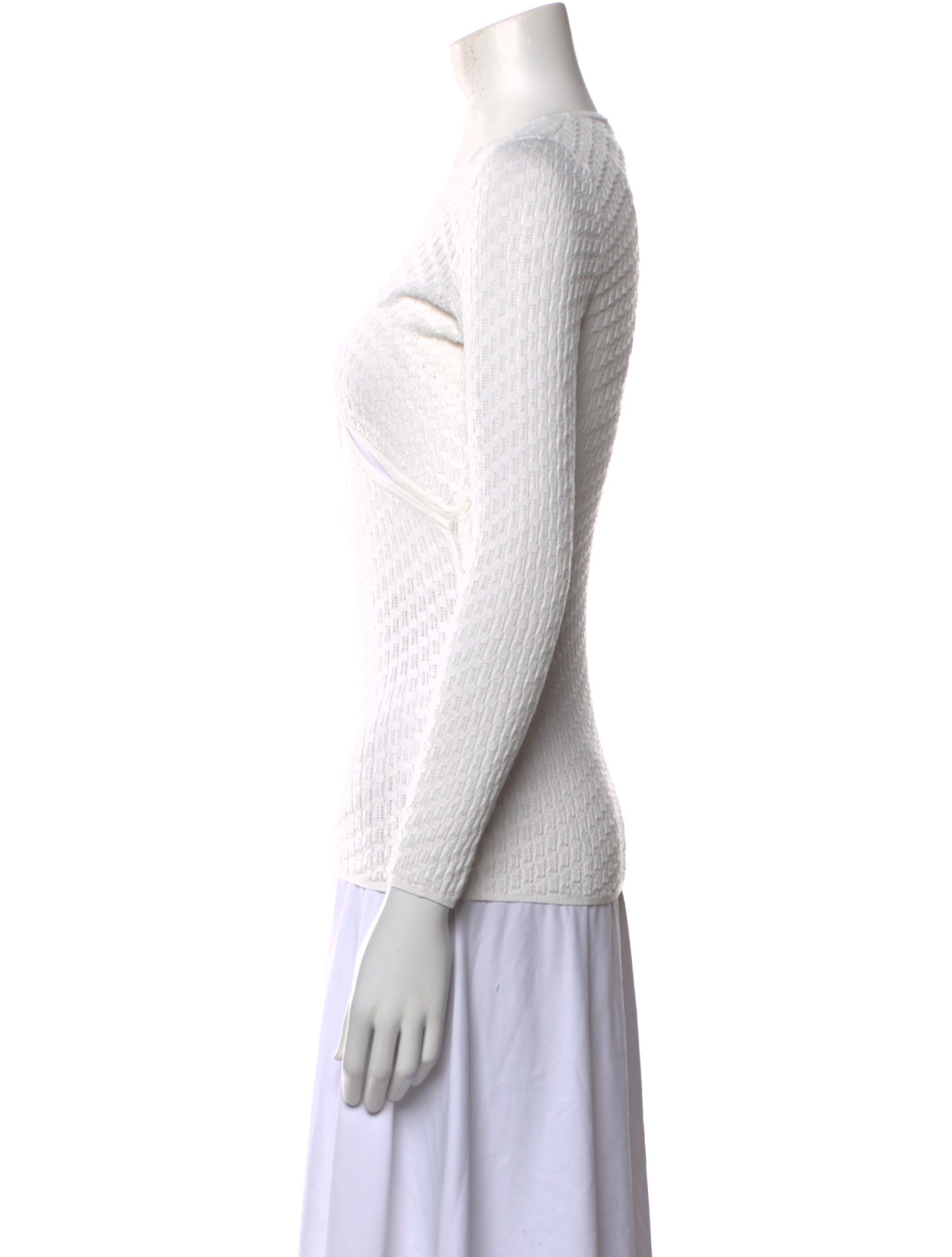 Sandro V-Neck Long Sleeve Top