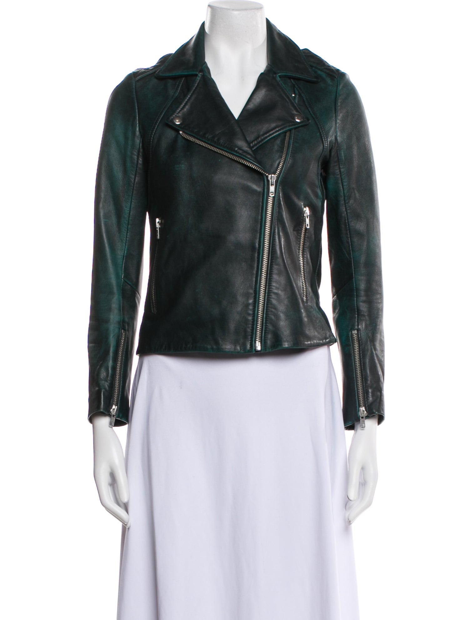 Sandro Leather Biker Jacket