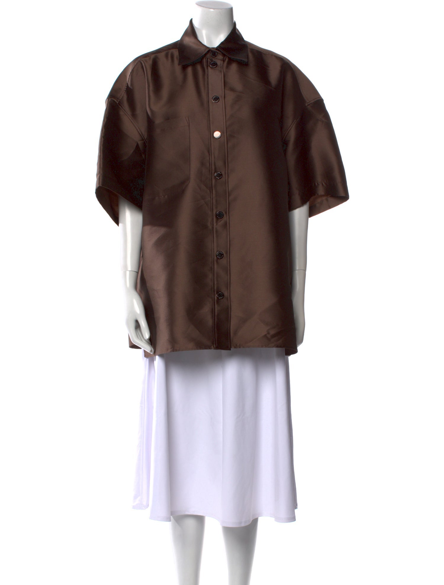 Sandro Short Sleeve Button-Up Top