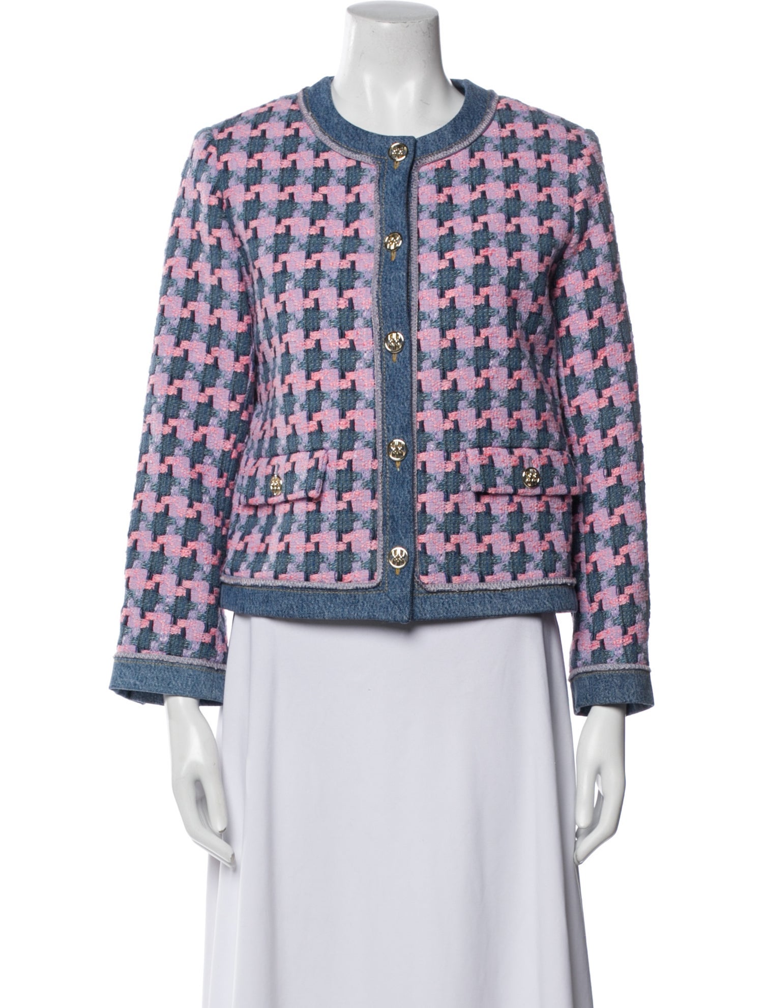 Sandro Tweed Pattern Jacket