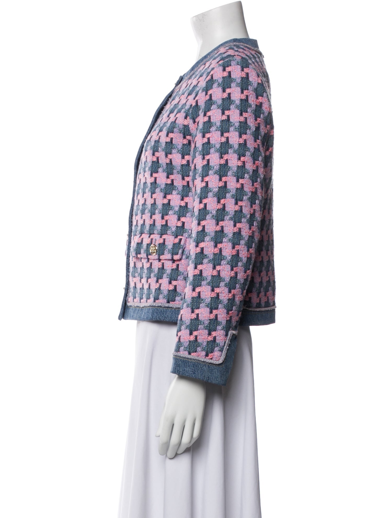 Sandro Tweed Pattern Jacket