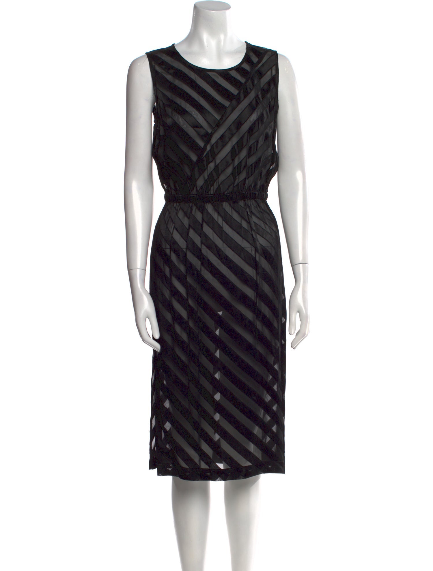 Sandro Striped Midi Length Dress