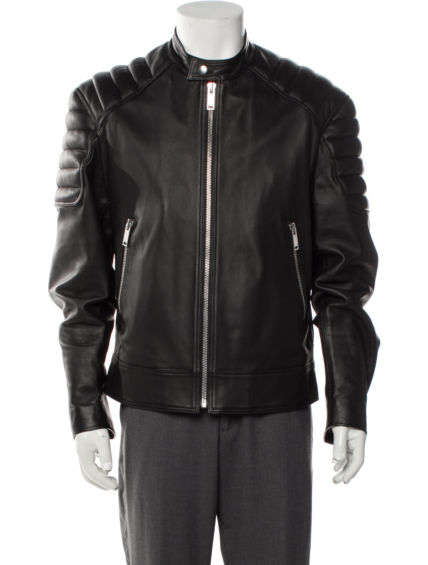 Sandro Lamb Leather Moto Jacket
