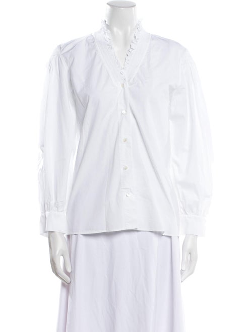 Sandro V-Neck Long Sleeve Blouse