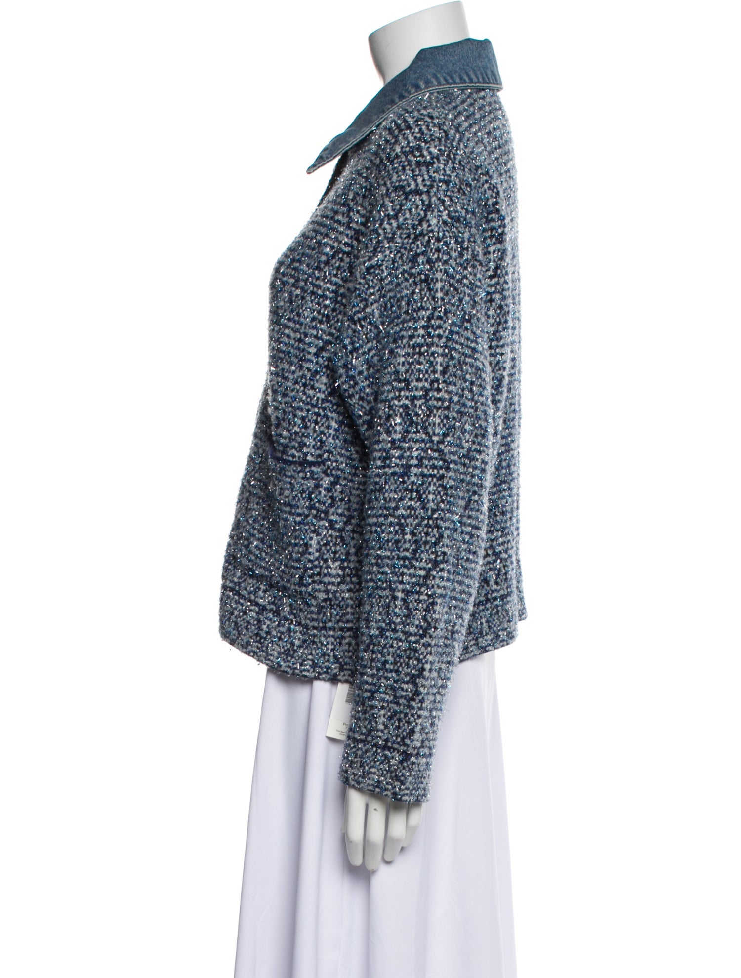 Sandro Wool Tweed Pattern Evening Jacket