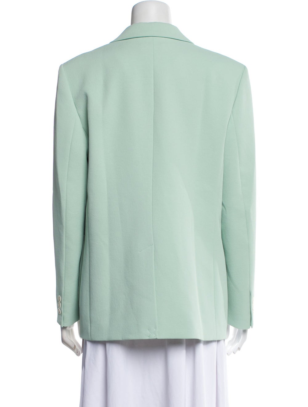 Sandro Blazer Green Pointed Collar Patch Pockets & - image 3