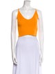 Sandro Scoop Neck Sleeveless Crop Top