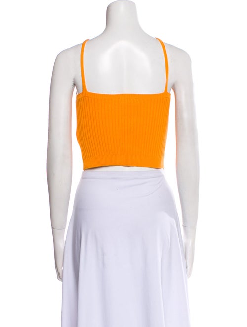Sandro Scoop Neck Sleeveless Crop Top