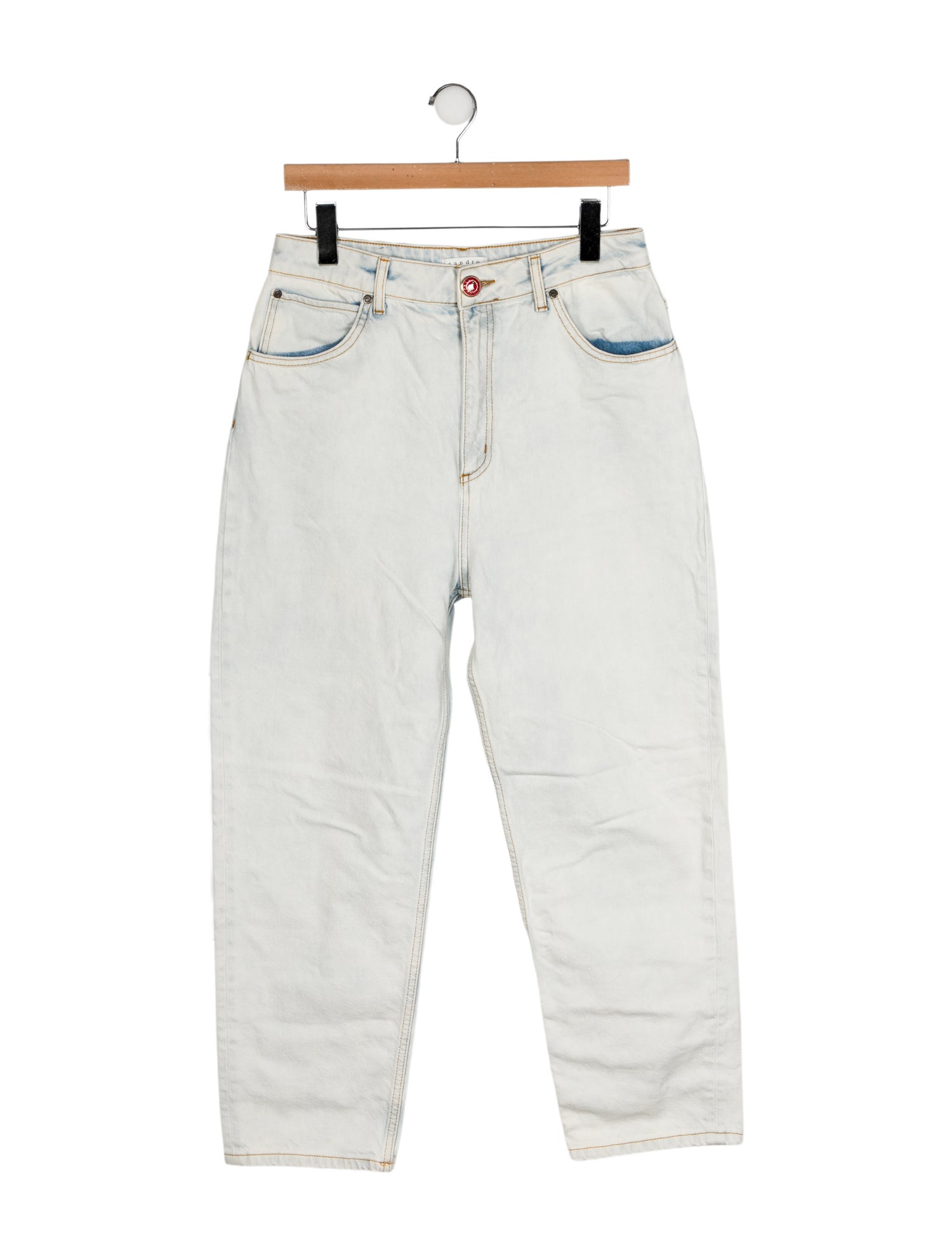 Sandro High-Rise Straight Leg Jeans