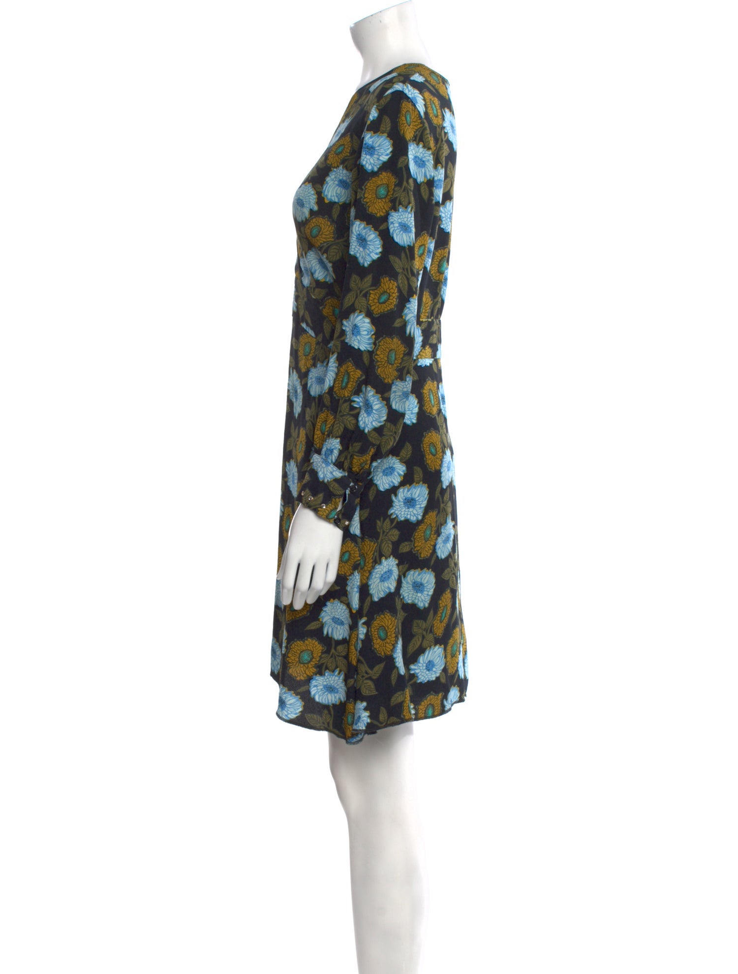 Sandro Floral Print Mini Dress