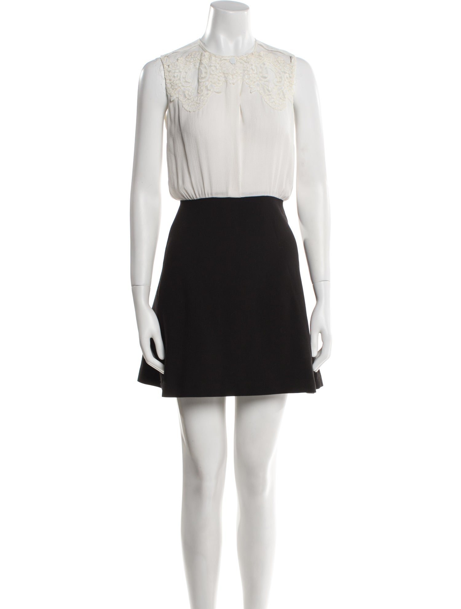 Sandro Colorblock Pattern Mini Dress