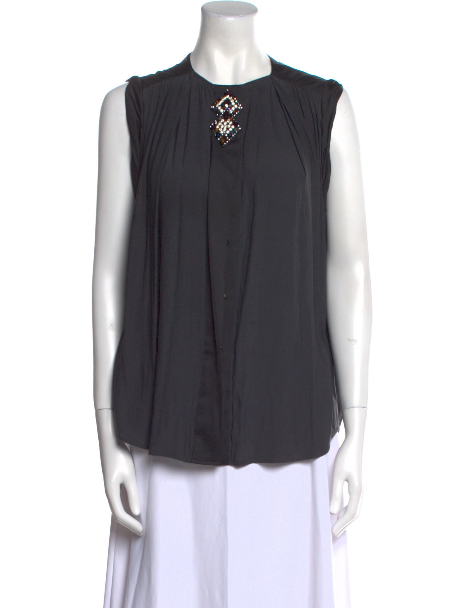 Sandro Crew Neck Sleeveless Top