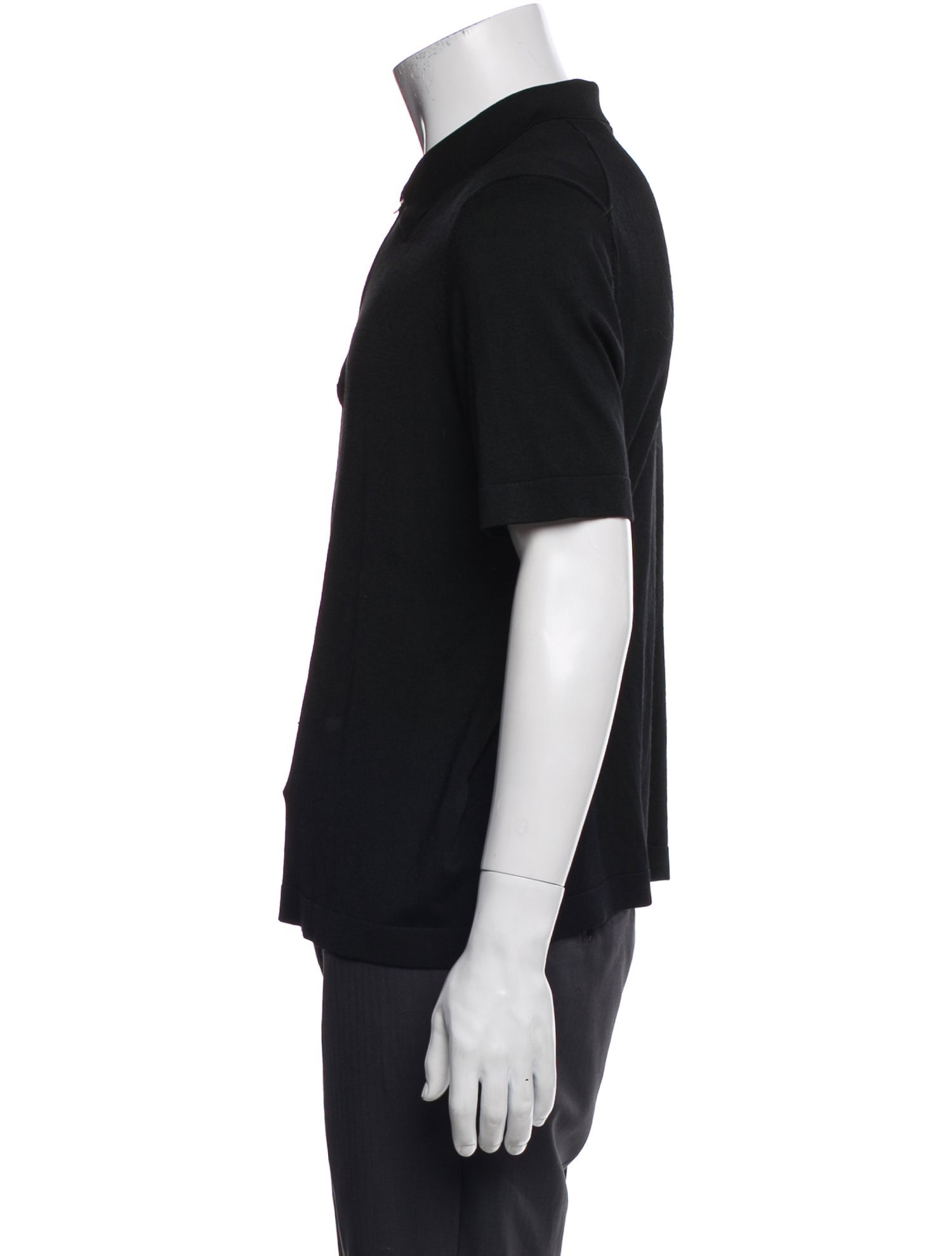 Sandro Collar Short Sleeve Polo Shirt