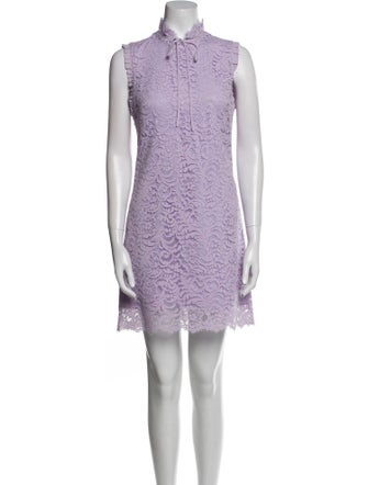 Sandro Lace Pattern Mini Dress