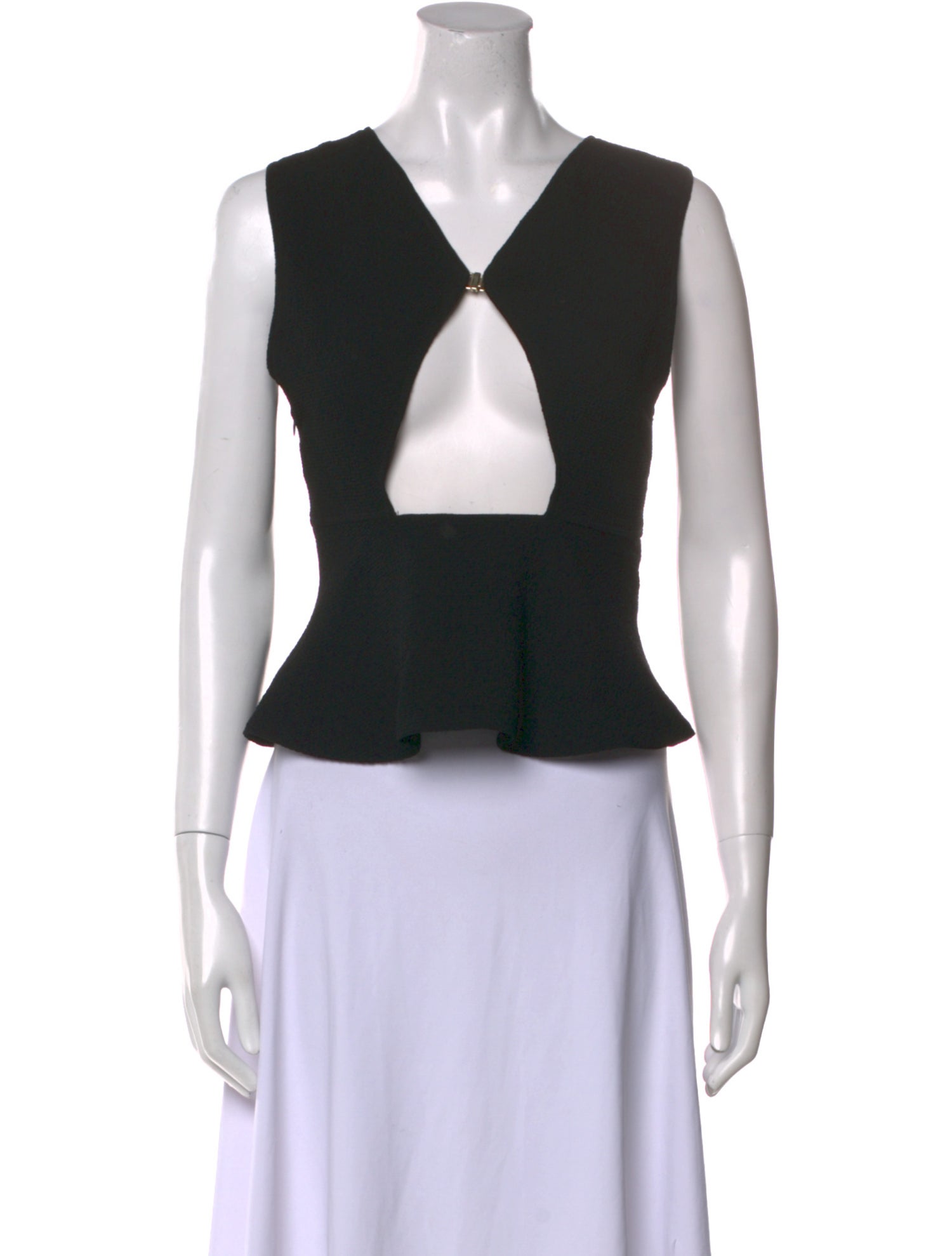 Sandro V-Neck Sleeveless Crop Top