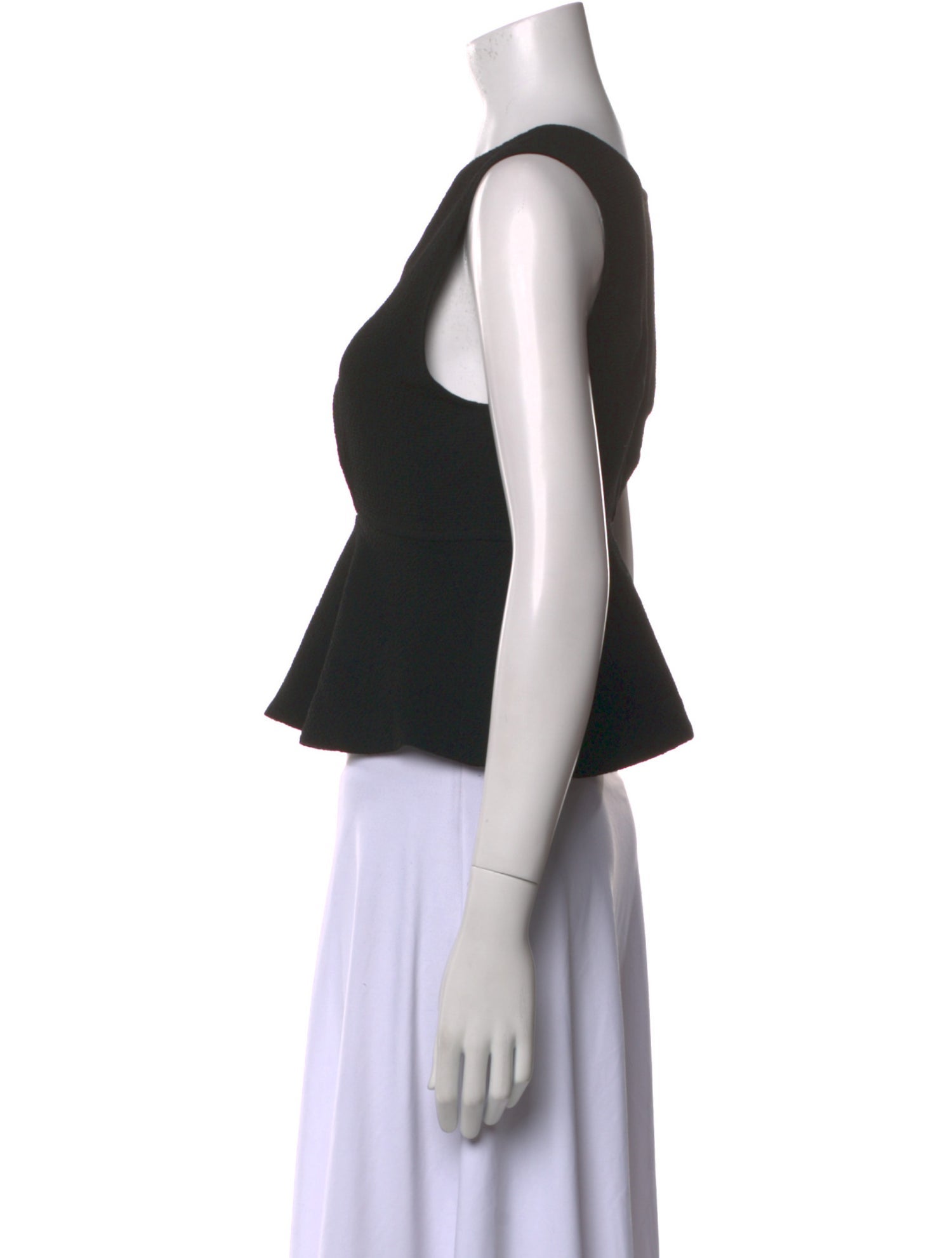 Sandro V-Neck Sleeveless Crop Top