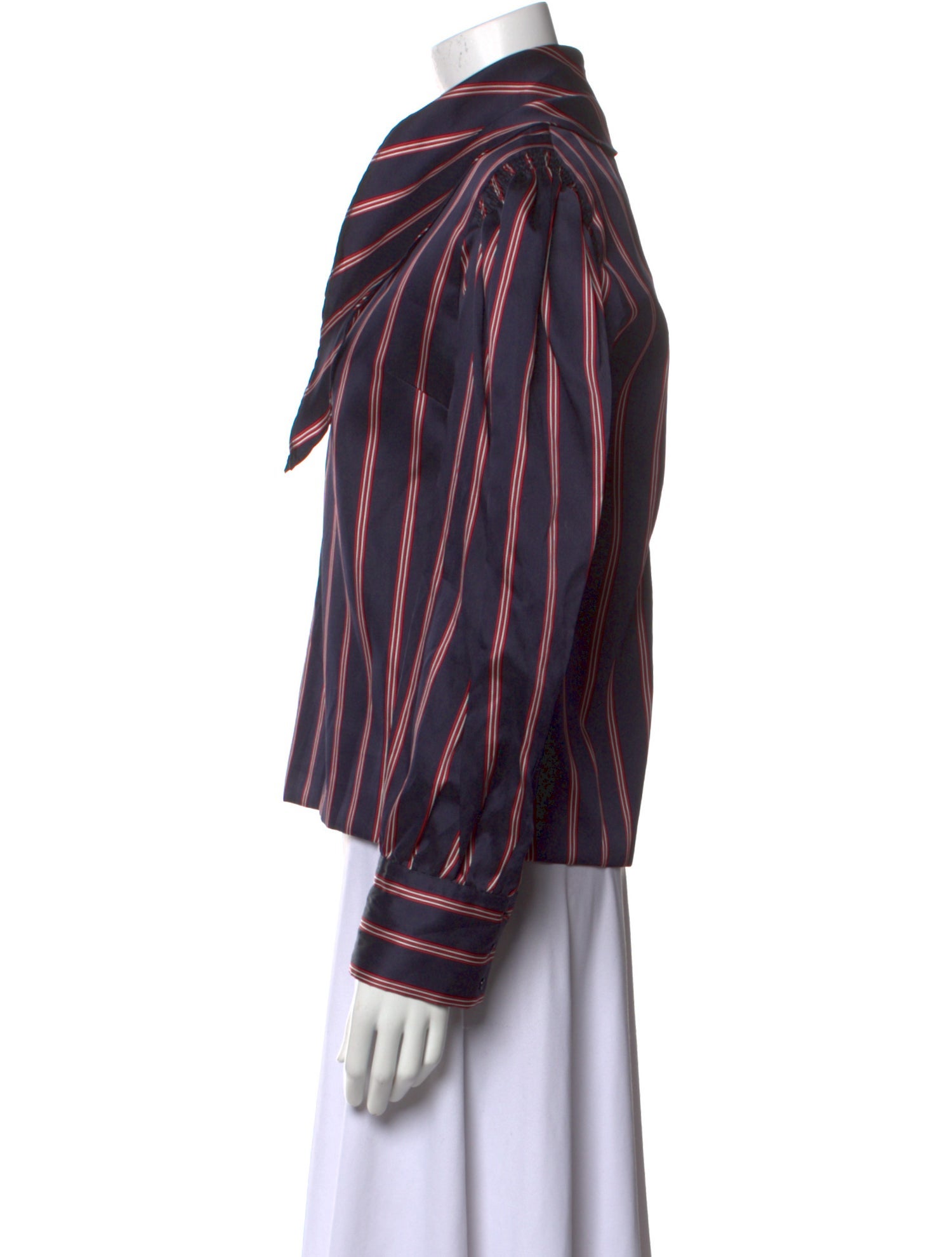 Sandro Striped Mock Neck Sweatshirt