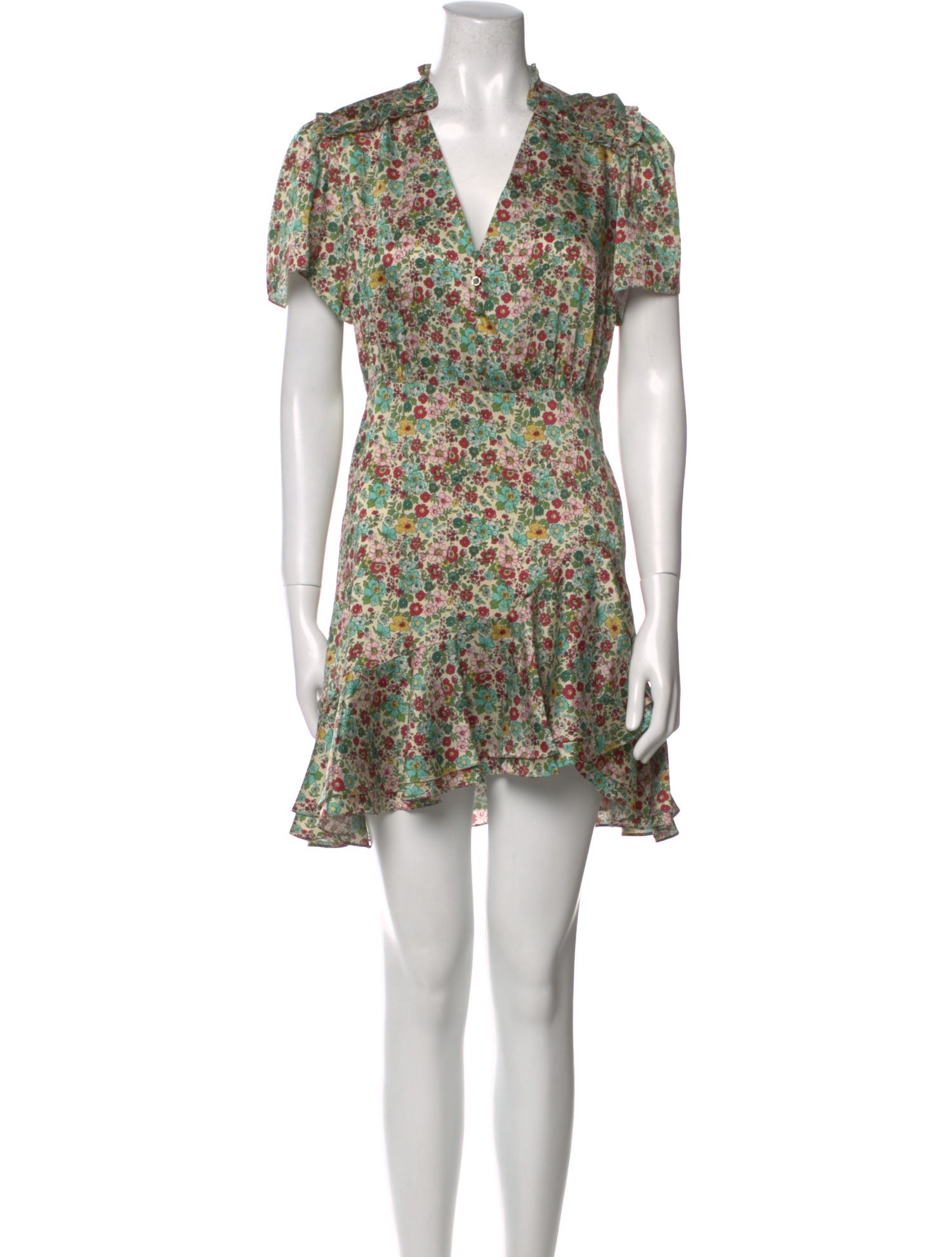 Sandro Floral Print Mini Dress