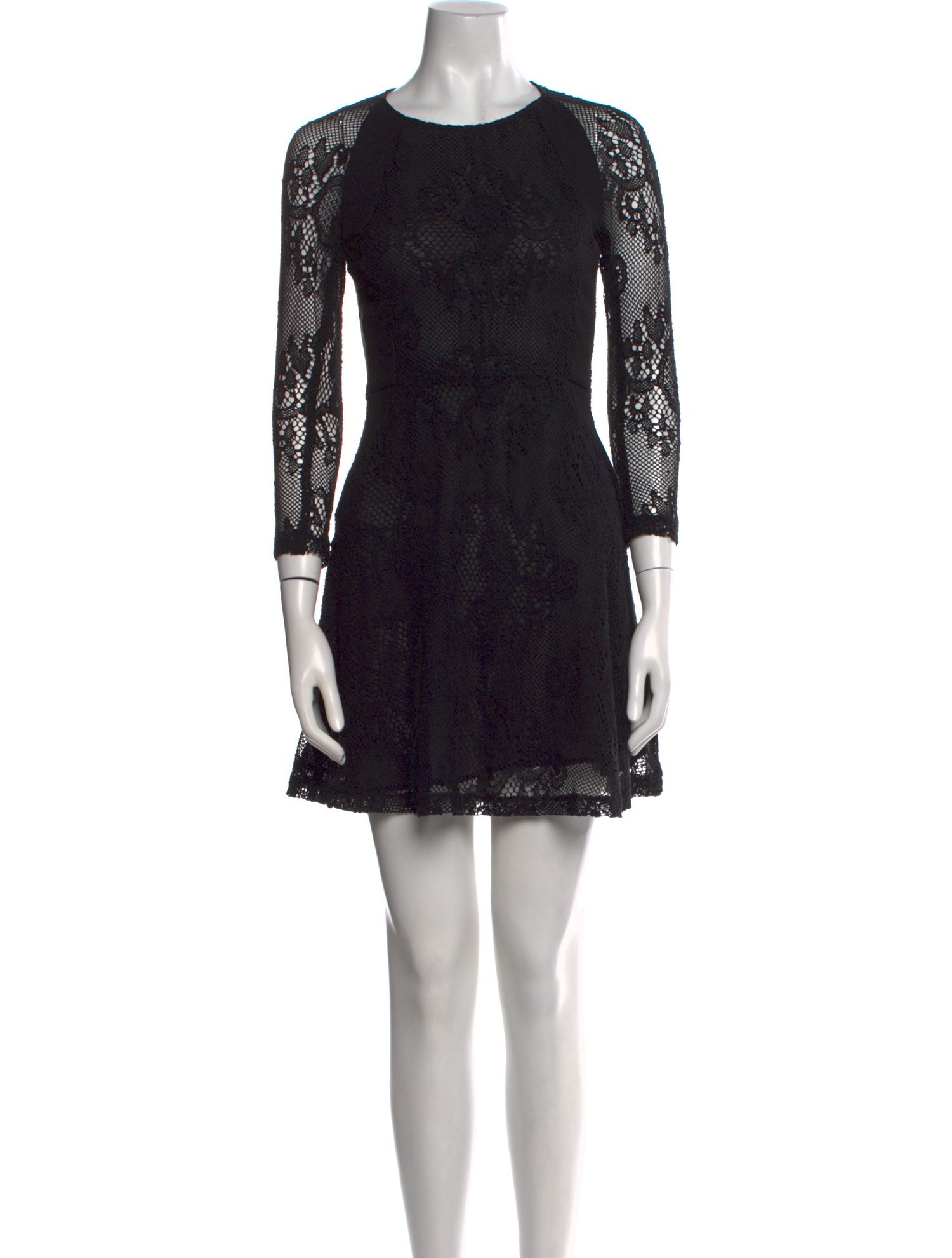 Sandro Lace Pattern Mini Dress