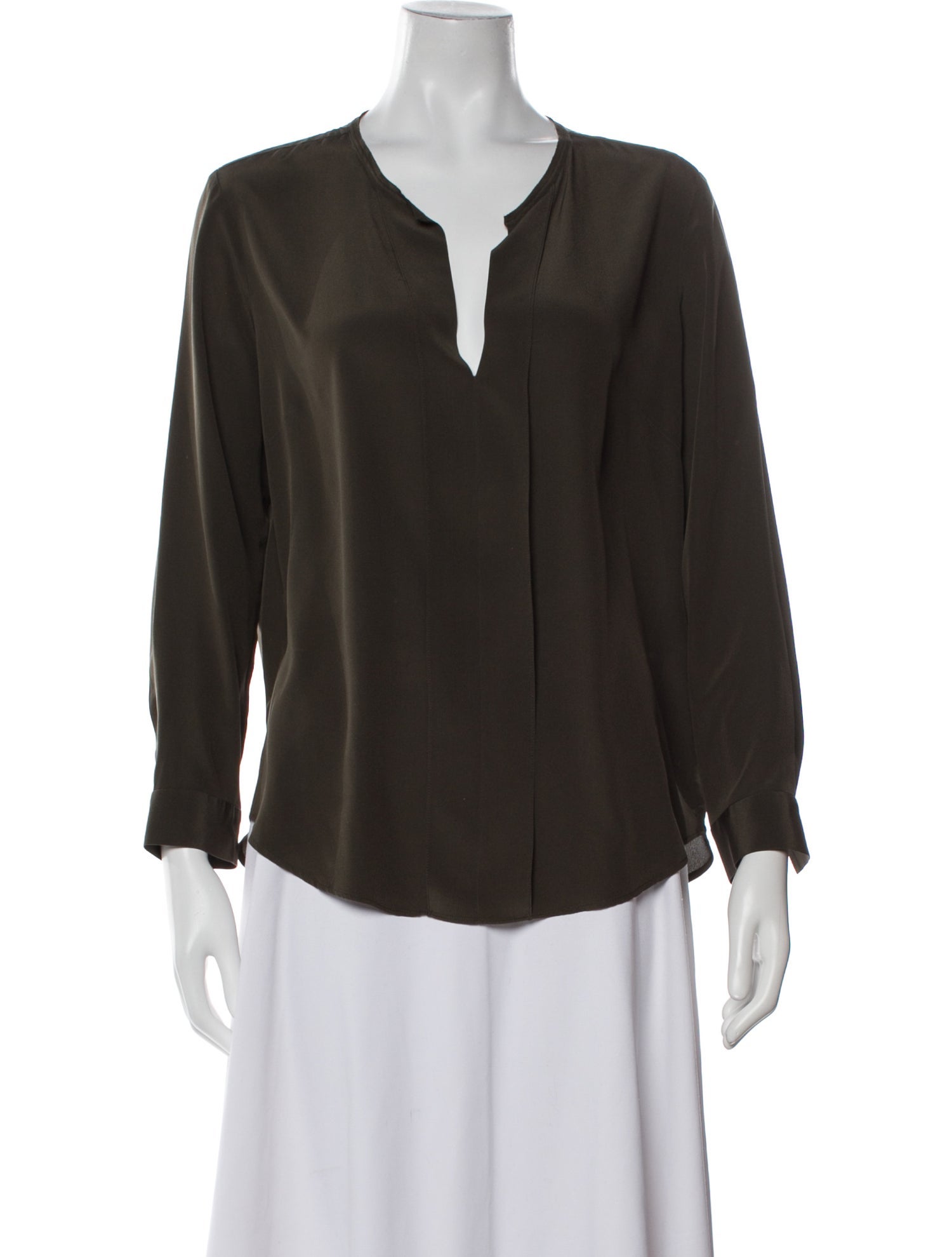 Sandro Silk V-Neck Blouse
