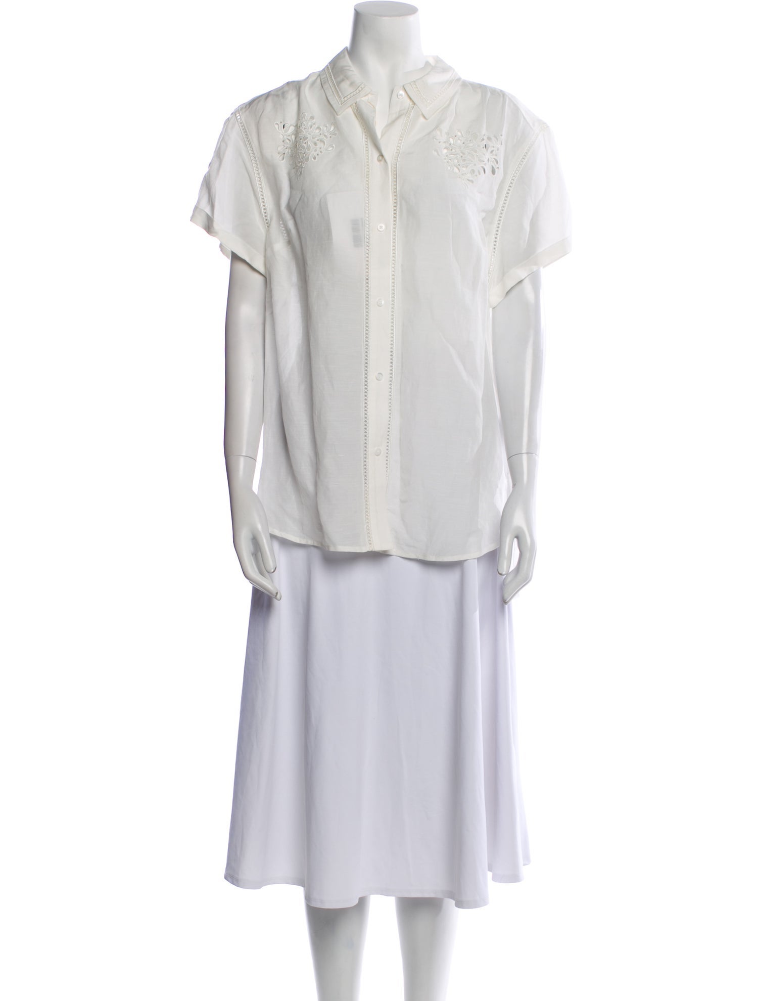 Sandro Short Sleeve Button-Up Top w/ Tags