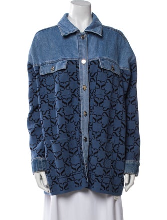 Sandro Printed Denim Jacket