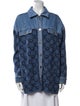 Sandro Printed Denim Jacket