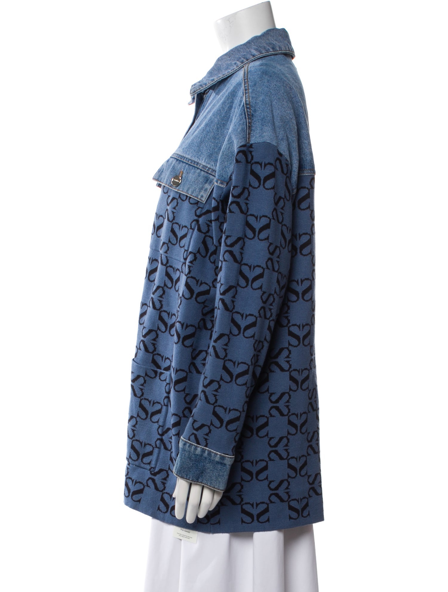 Sandro Printed Denim Jacket