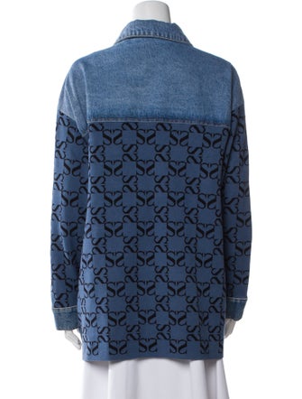 Sandro Printed Denim Jacket