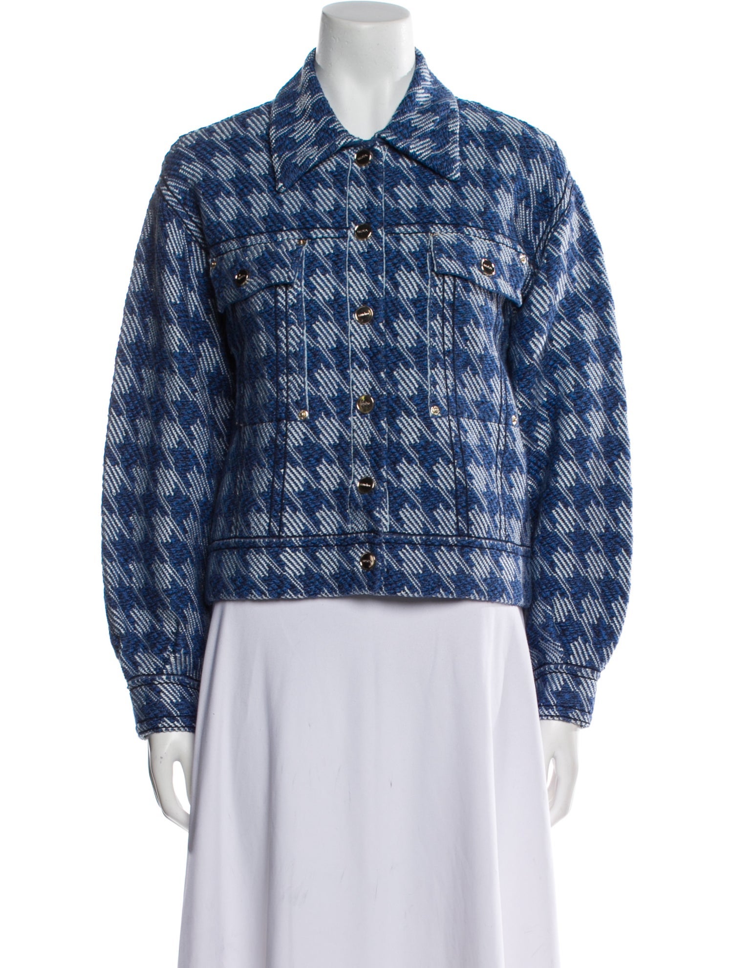 Sandro Printed Denim Jacket