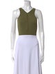 Sandro V-Neck Sleeveless Crop Top