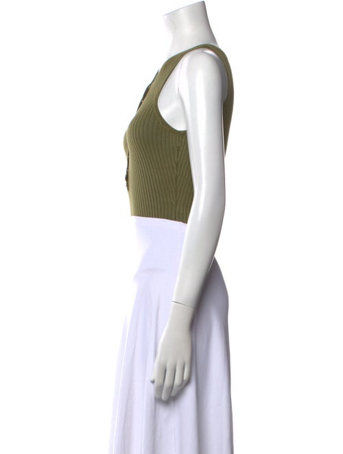Sandro V-Neck Sleeveless Crop Top
