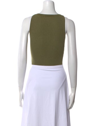Sandro V-Neck Sleeveless Crop Top