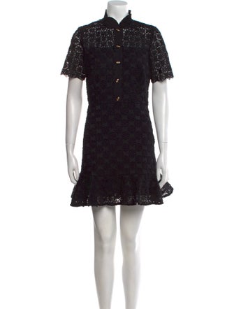 Sandro Mock Neck Mini Dress