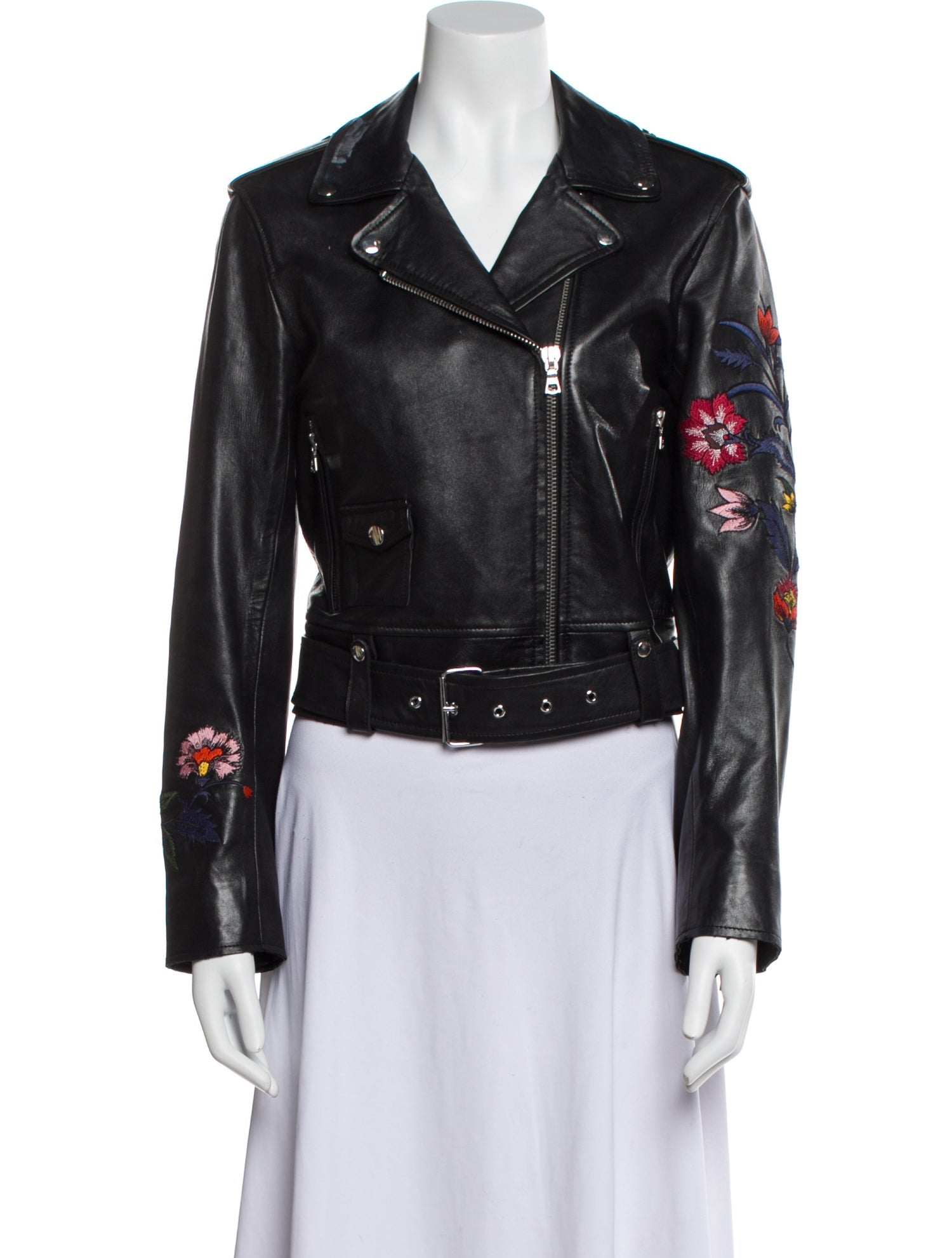 Sandro Leather Biker Jacket