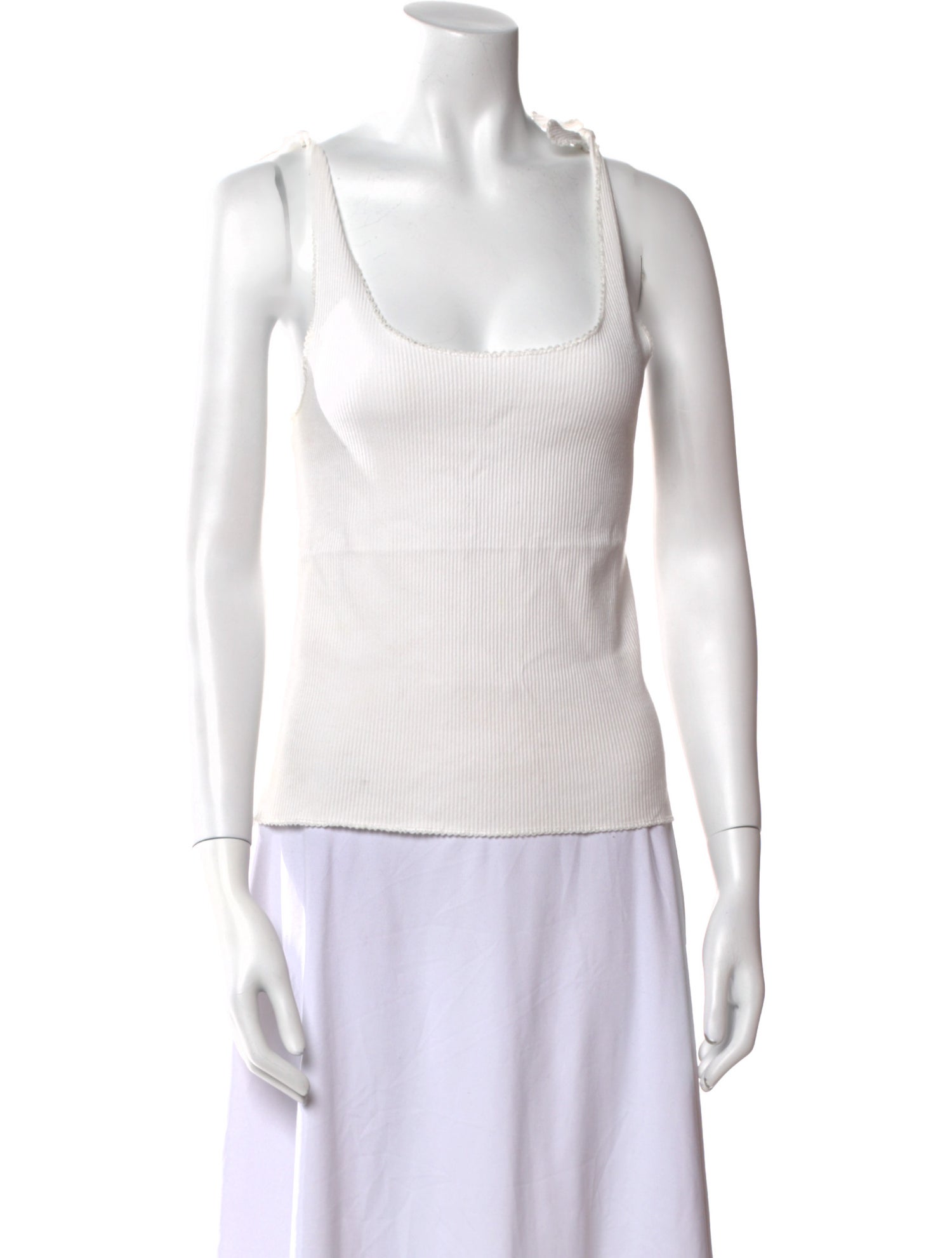 Sandro Square Neckline Sleeveless Top
