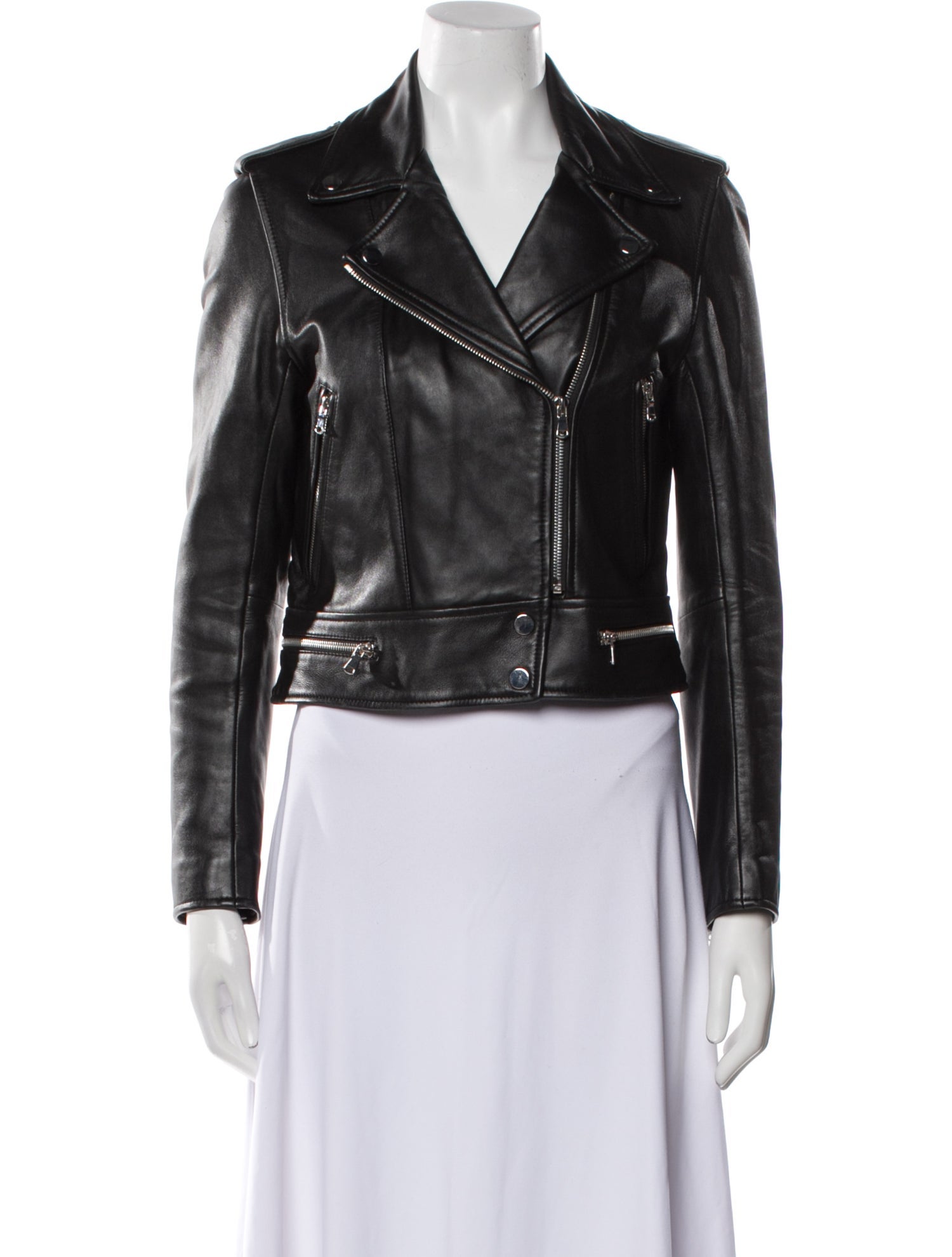 Sandro Leather Biker Jacket