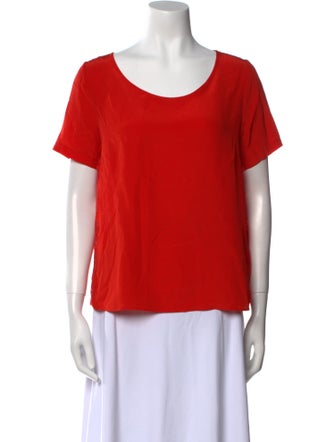 Sandro Silk Scoop Neck T-Shirt