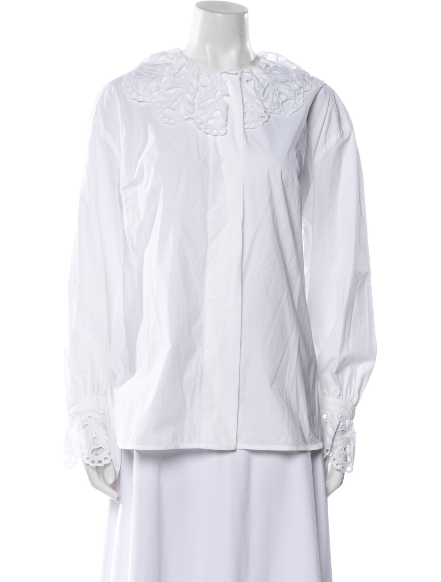 Sandro Crew Neck Long Sleeve Blouse