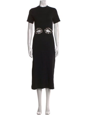Sandro Mock Neck Long Dress