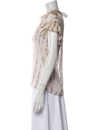 Sandro Silk Striped Blouse