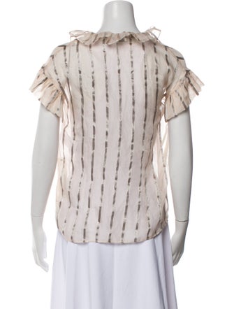 Sandro Silk Striped Blouse