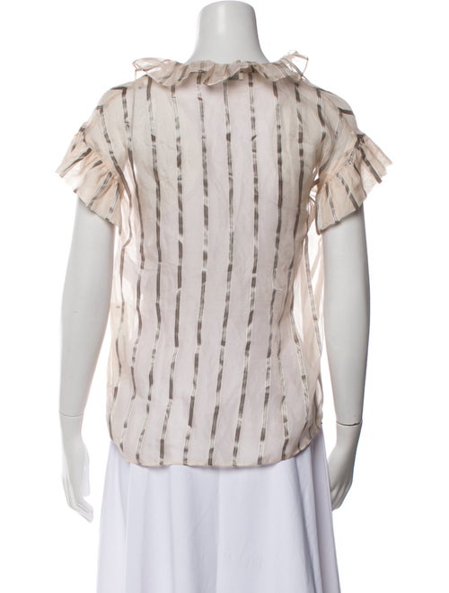 Sandro Silk Striped Blouse