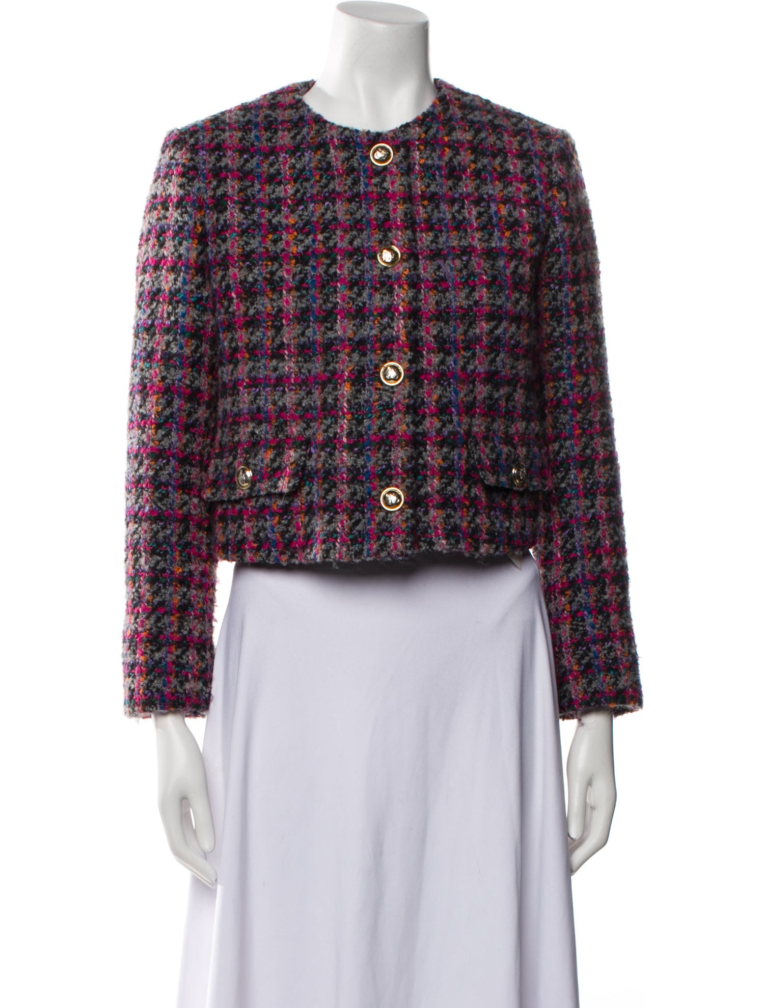 Sandro Tweed Tweed Pattern Evening Jacket