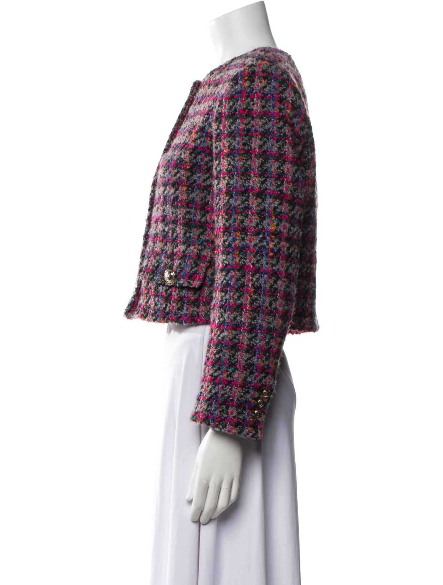 Sandro Tweed Tweed Pattern Evening Jacket